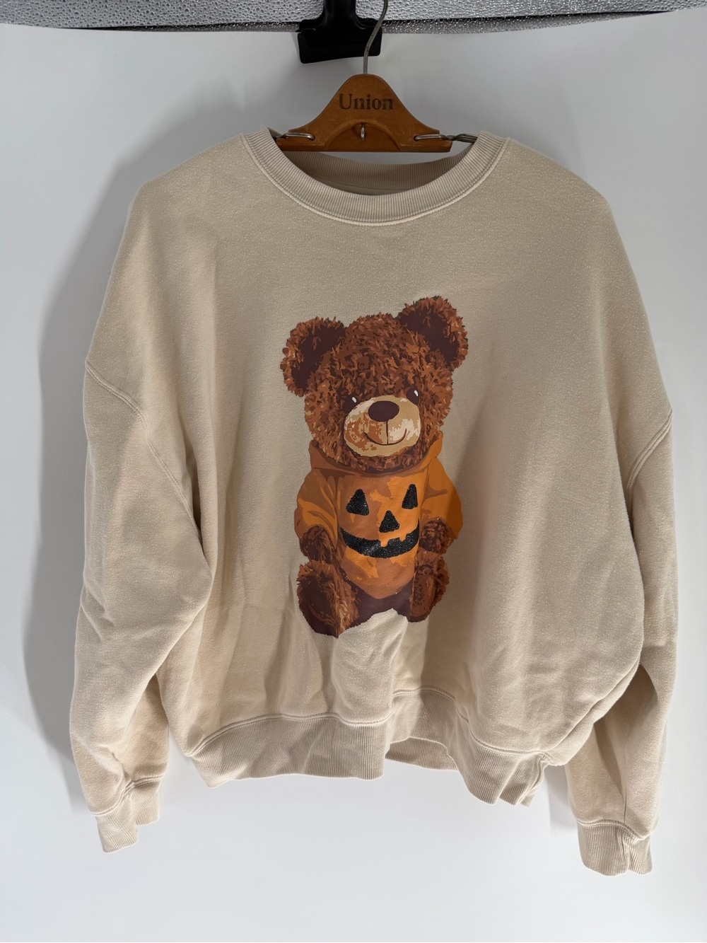 Grayson Threads Beige Teddy Graphic Sweatshirt